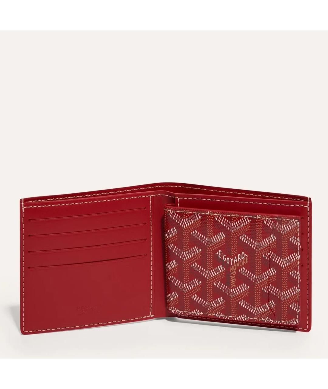 GOYARD Красный кожаный кошелек, фото 3