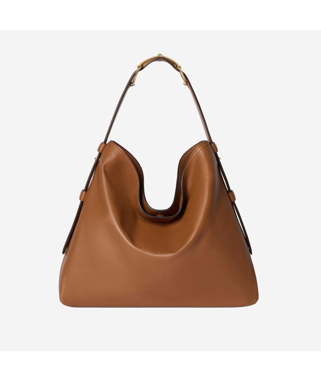 GUCCI Коричневая кожаная сумка через плечо, фото 7