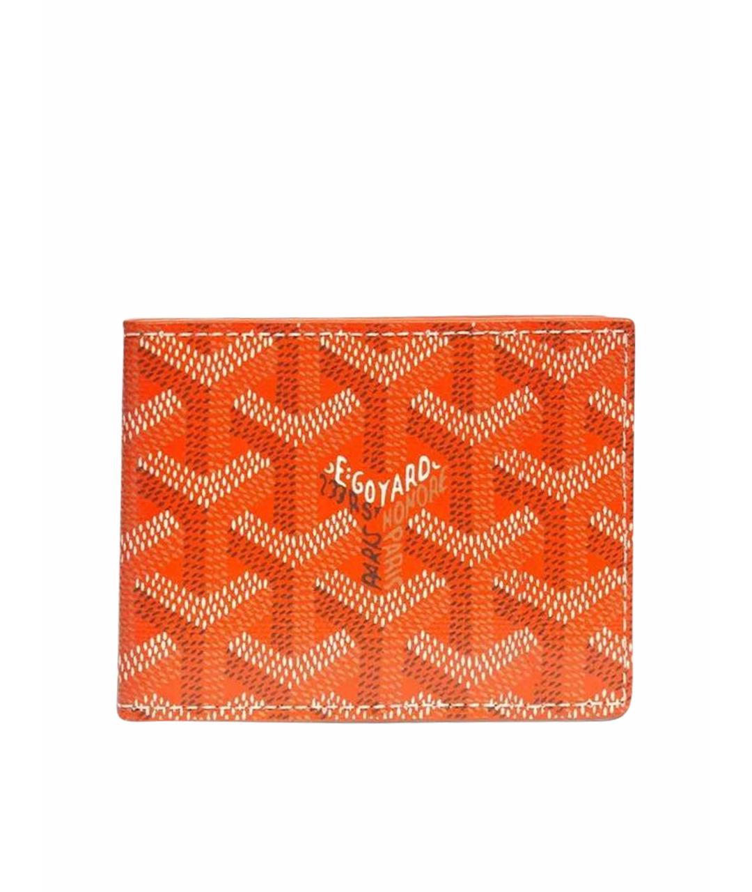 GOYARD Оранжевый кожаный кошелек, фото 1