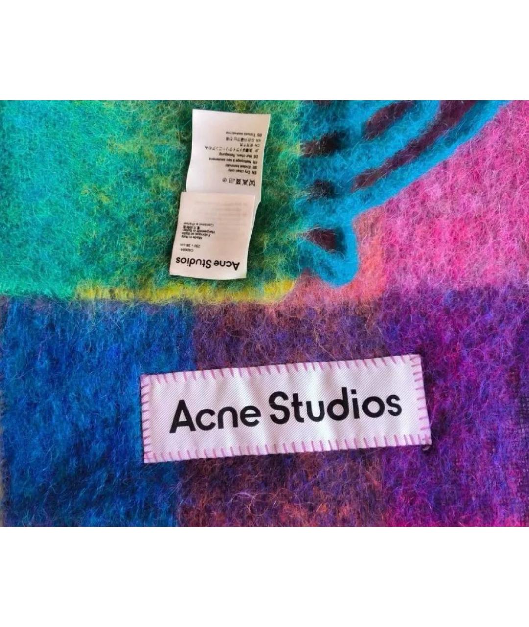 ACNE STUDIOS Мульти шерстяной шарф, фото 5