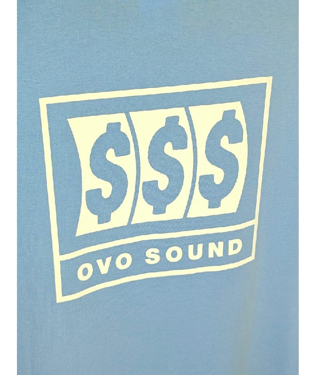 OVO by Drake Голубая хлопковая футболка, фото 4