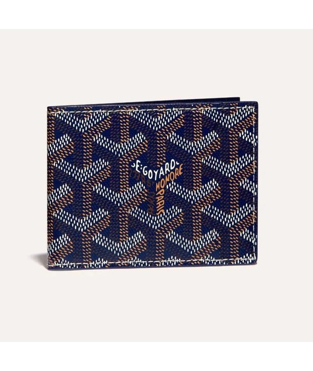 GOYARD Темно-синий кожаный кошелек, фото 4