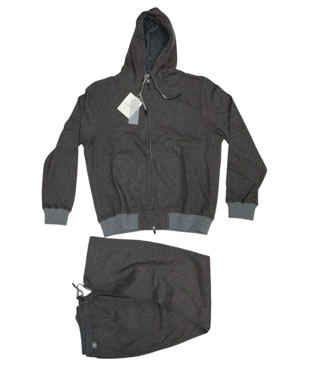 CAPOBIANCO Серый хлопковый спортивный костюм, фото 1