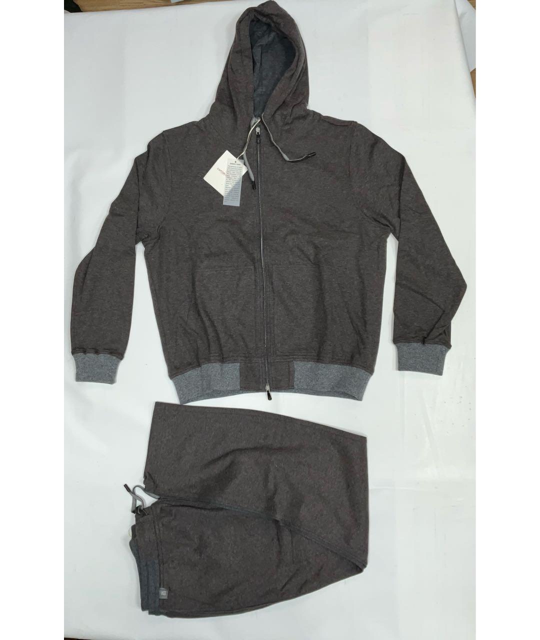 CAPOBIANCO Серый хлопковый спортивный костюм, фото 9