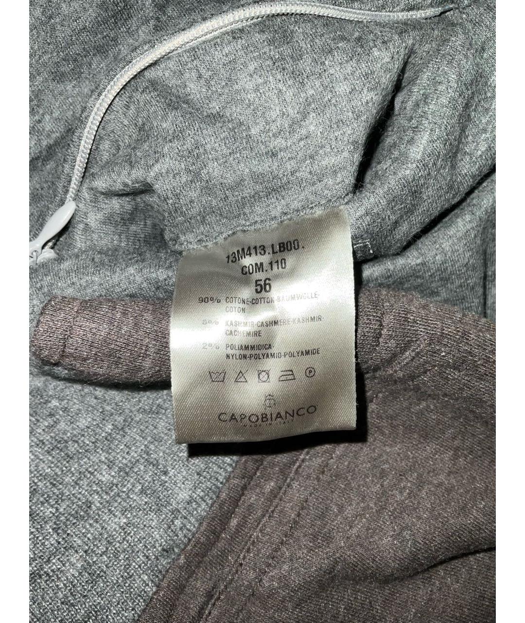 CAPOBIANCO Серый хлопковый спортивный костюм, фото 5