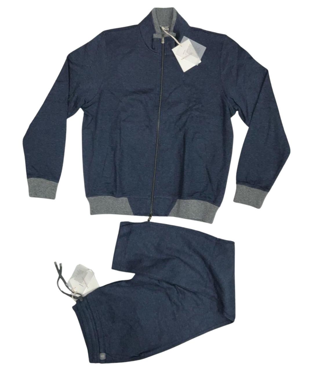 CAPOBIANCO Синий хлопковый спортивный костюм, фото 1