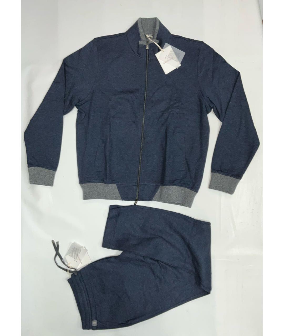 CAPOBIANCO Синий хлопковый спортивный костюм, фото 9