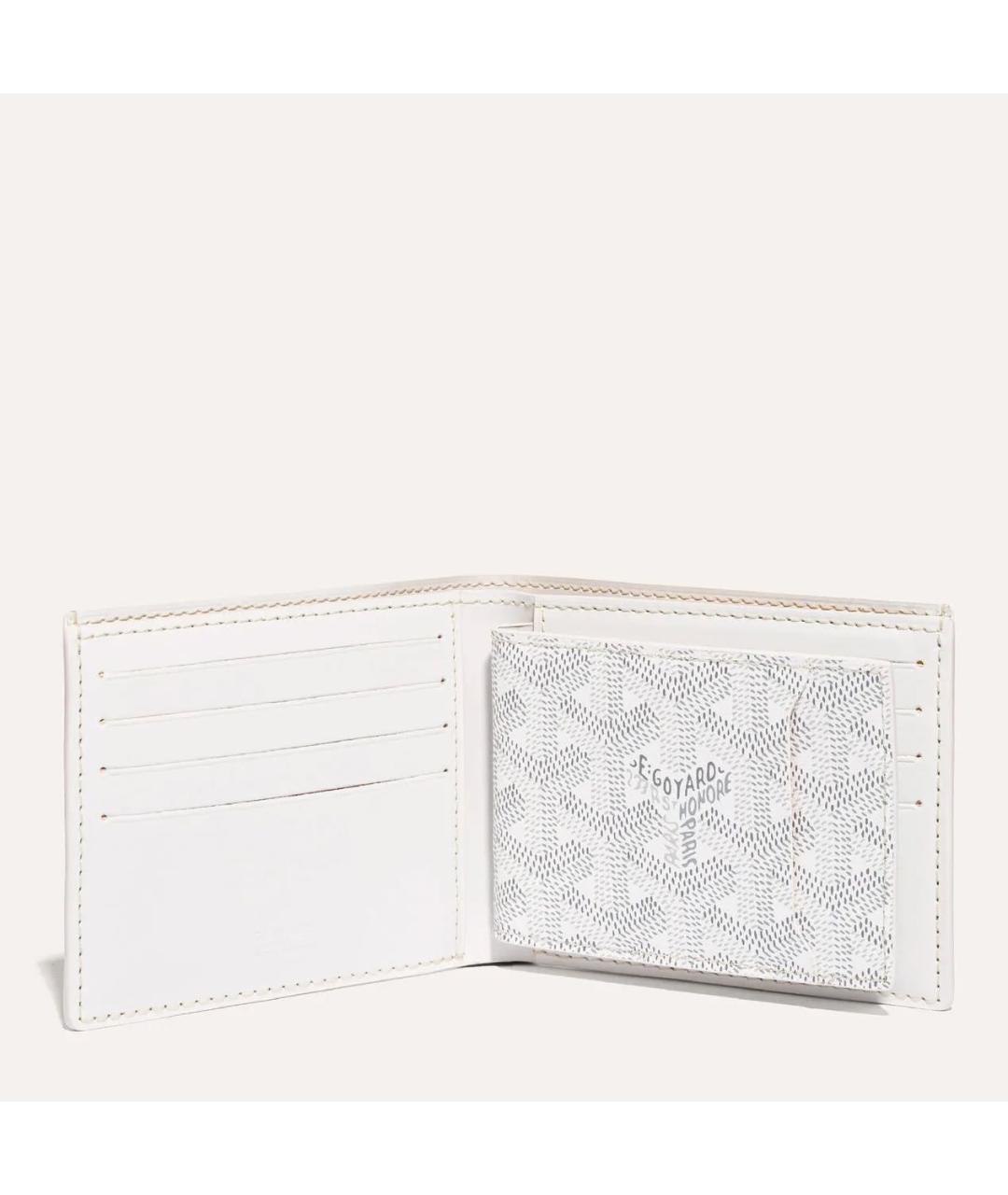 GOYARD Белый кожаный кошелек, фото 3