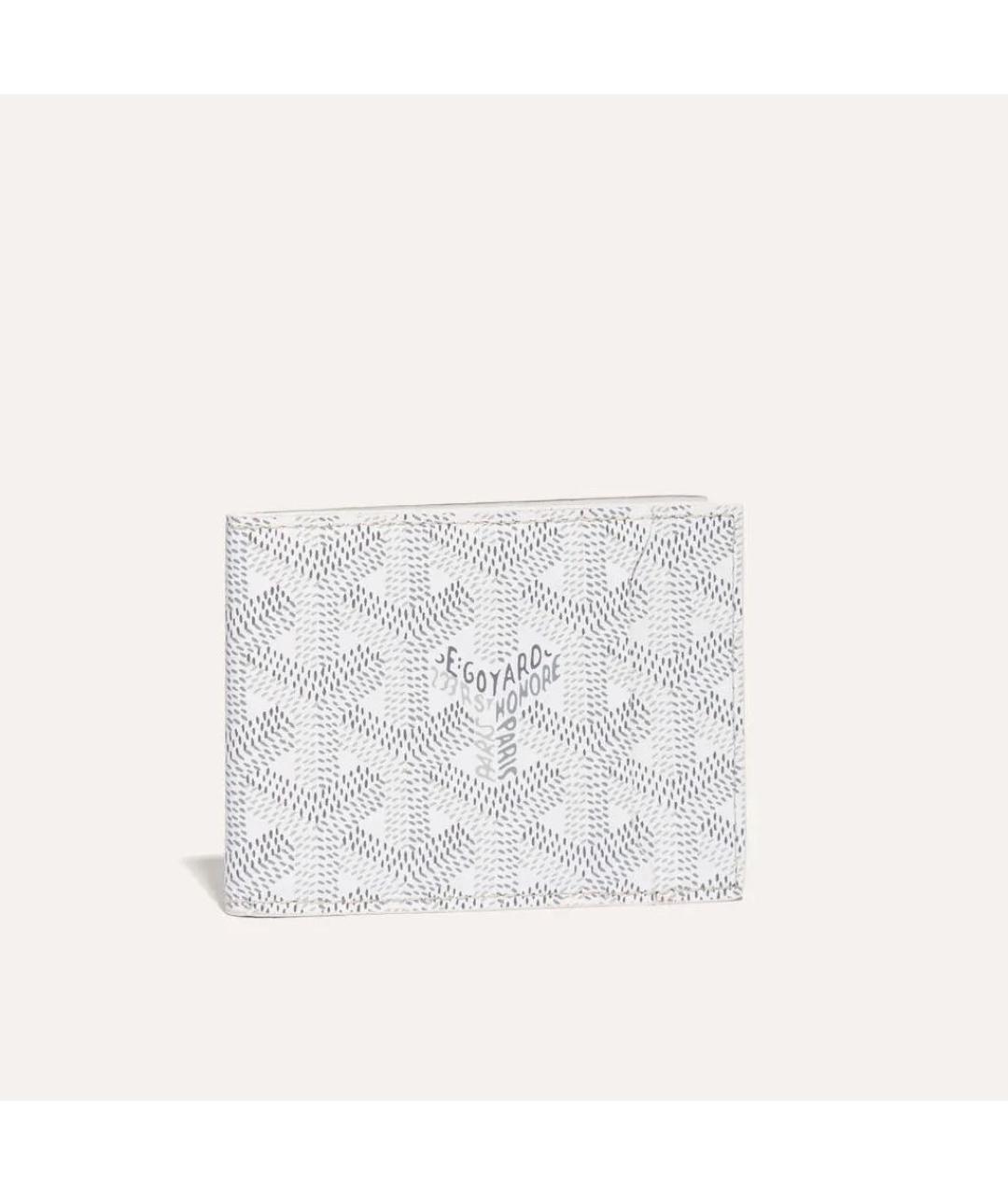 GOYARD Белый кожаный кошелек, фото 4