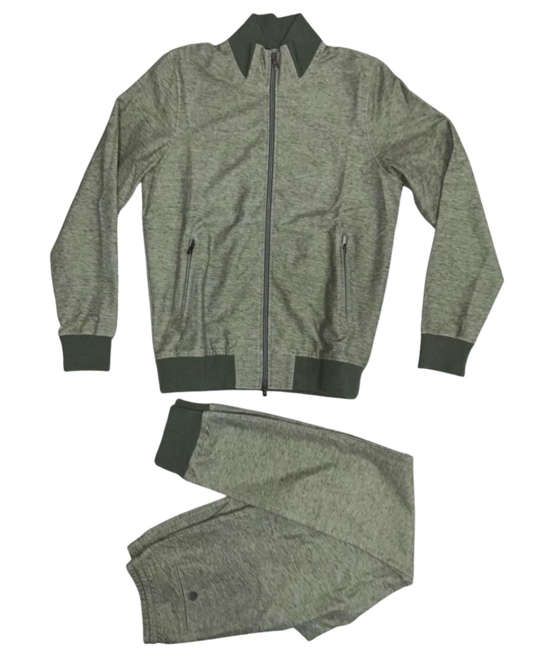 CAPOBIANCO Салатовый льняной спортивный костюм, фото 1