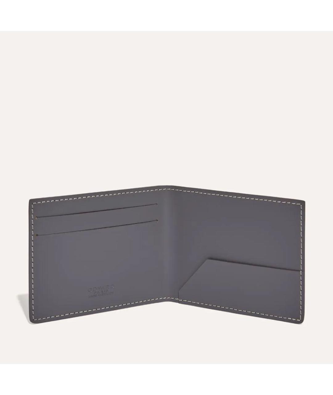 GOYARD Серый кожаный кошелек, фото 2