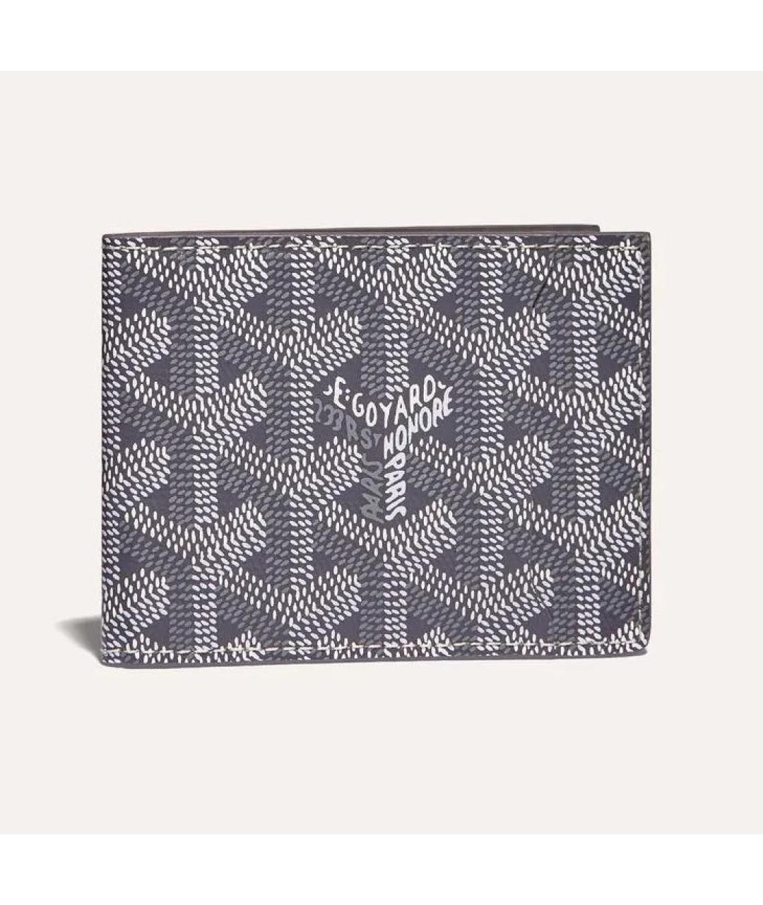 GOYARD Серый кожаный кошелек, фото 4