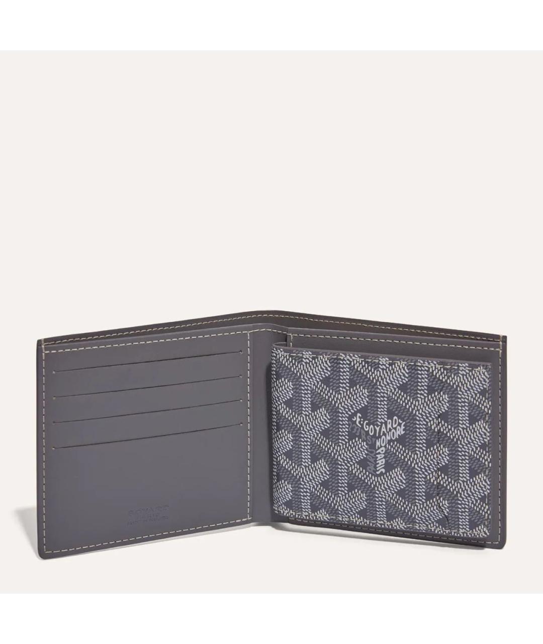 GOYARD Серый кожаный кошелек, фото 3