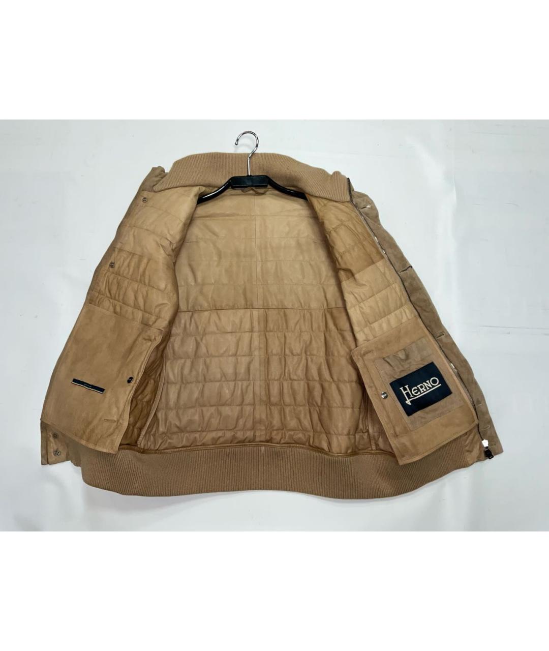 HERNO Бежевая замшевая куртка, фото 2
