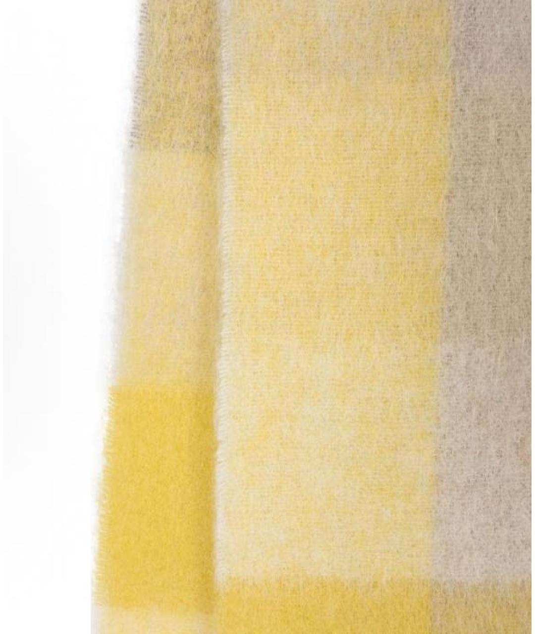 ACNE STUDIOS Желтый шерстяной шарф, фото 4
