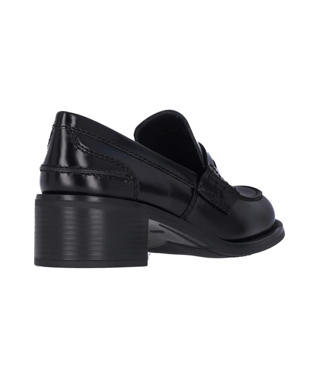 MIU MIU Черные кожаные лоферы, фото 4