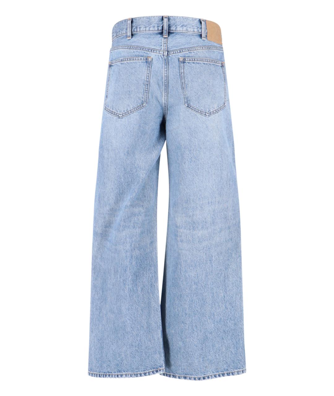 CELINE Голубые хлопковые прямые джинсы, фото 2