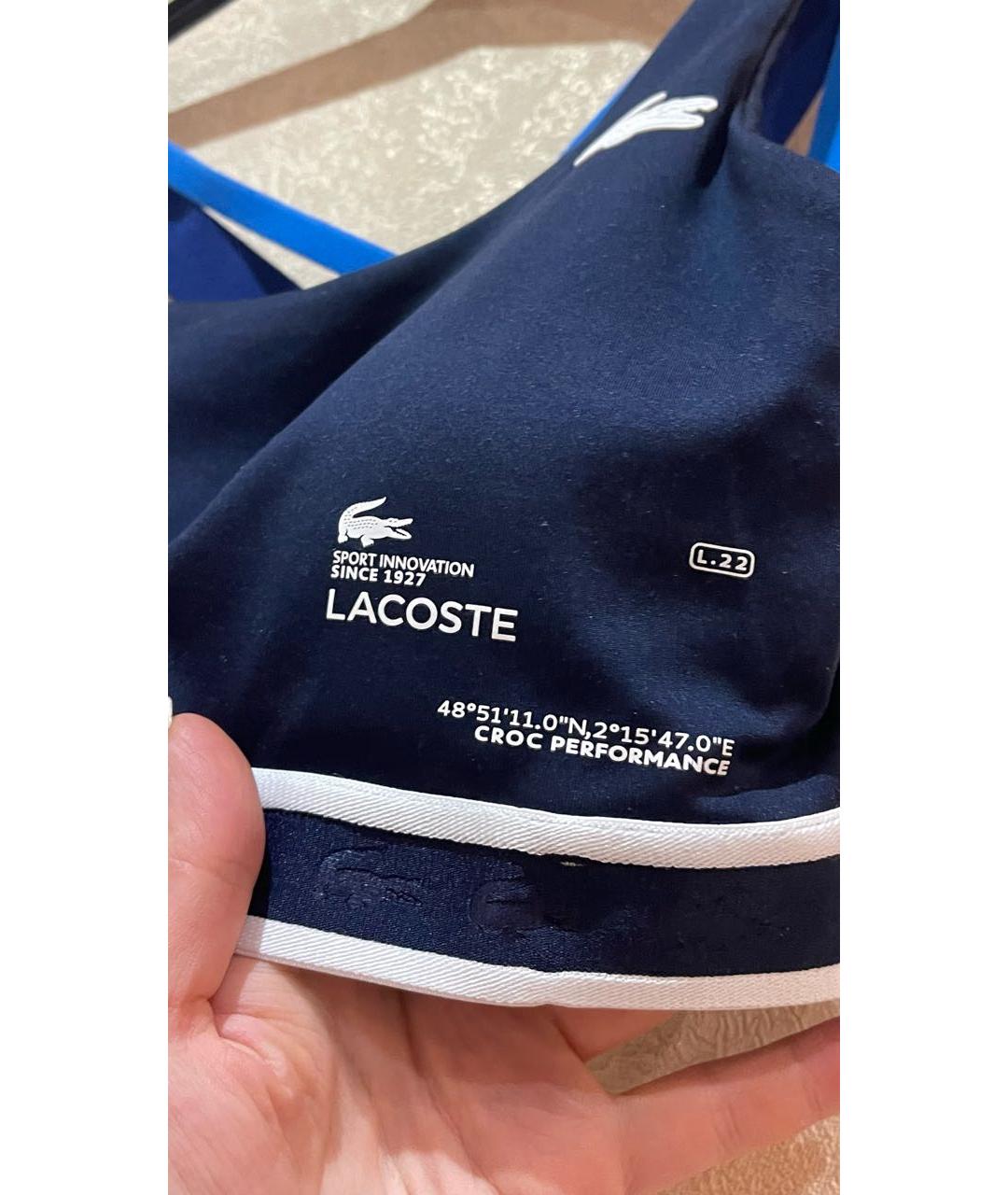 LACOSTE Синяя полиэстеровая майка, фото 2
