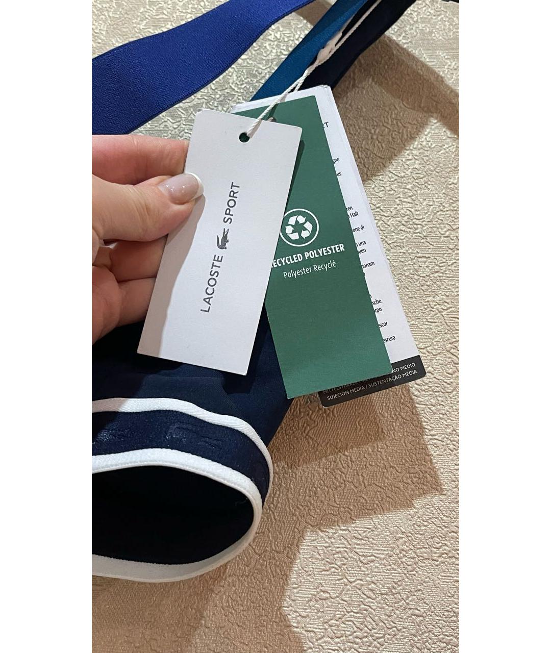LACOSTE Синяя полиэстеровая майка, фото 6