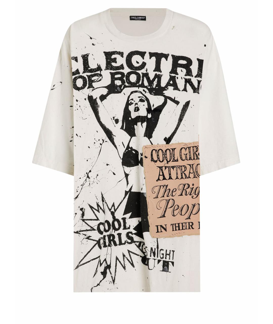 DOLCE&GABBANA Белая хлопковая футболка, фото 1