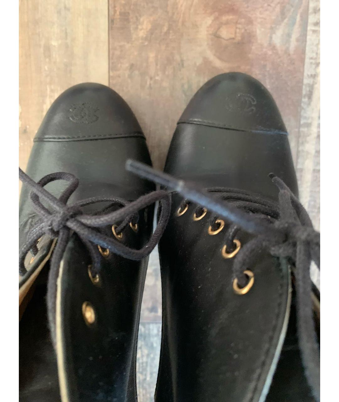 CHANEL Черные кожаные ботильоны, фото 3