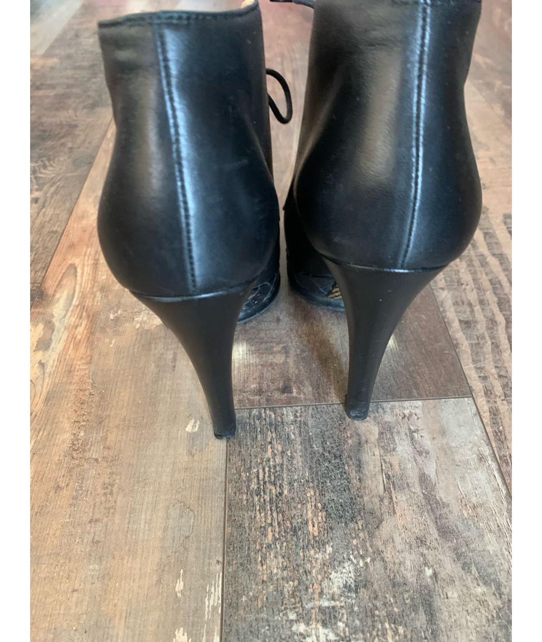 CHANEL Черные кожаные ботильоны, фото 4