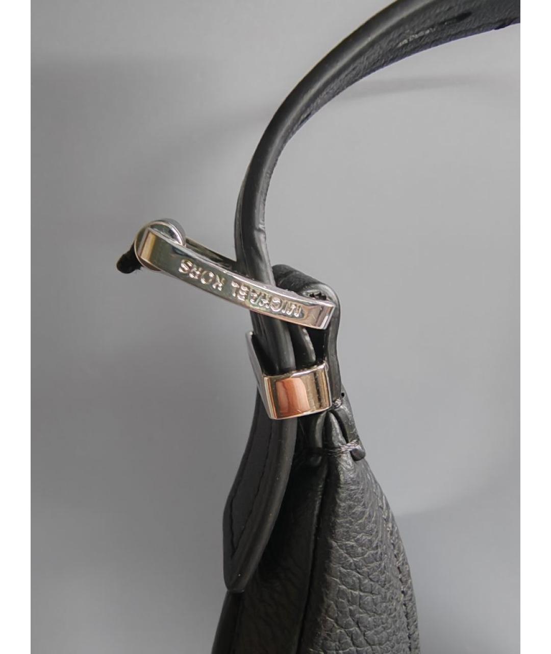 MICHAEL KORS Черная кожаная сумка с короткими ручками, фото 6