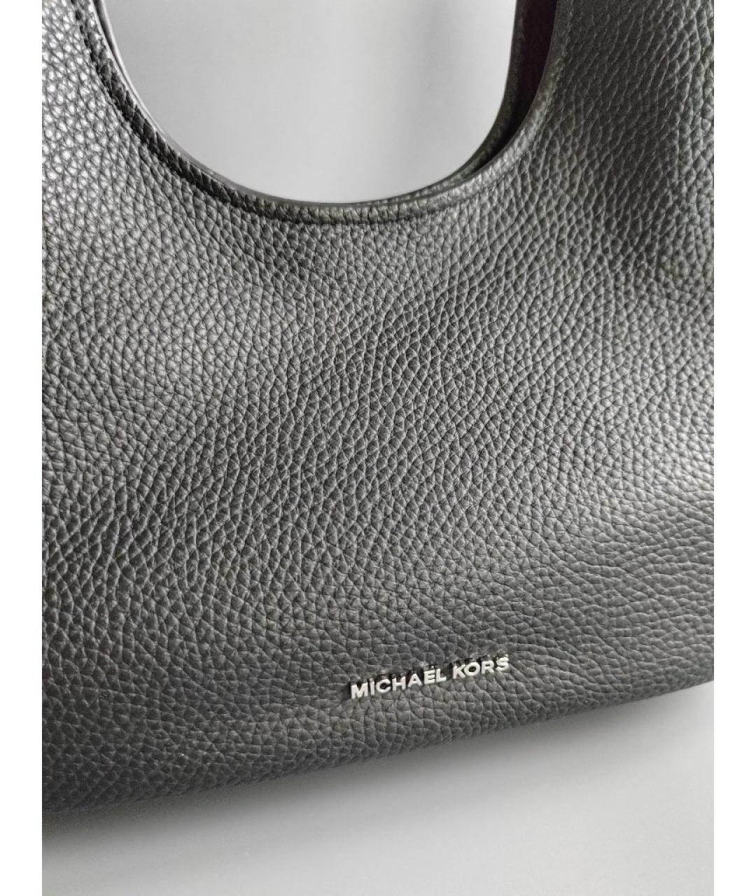 MICHAEL KORS Черная кожаная сумка с короткими ручками, фото 5