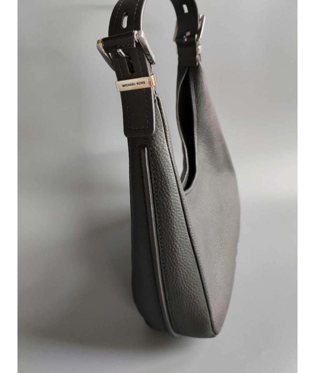 MICHAEL KORS Черная кожаная сумка с короткими ручками, фото 7