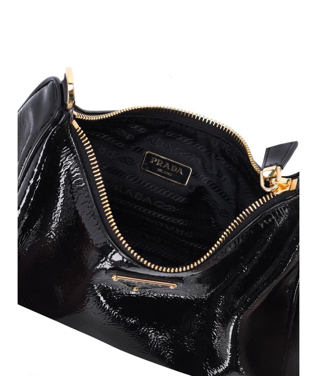 PRADA Черная кожаная сумка через плечо, фото 4