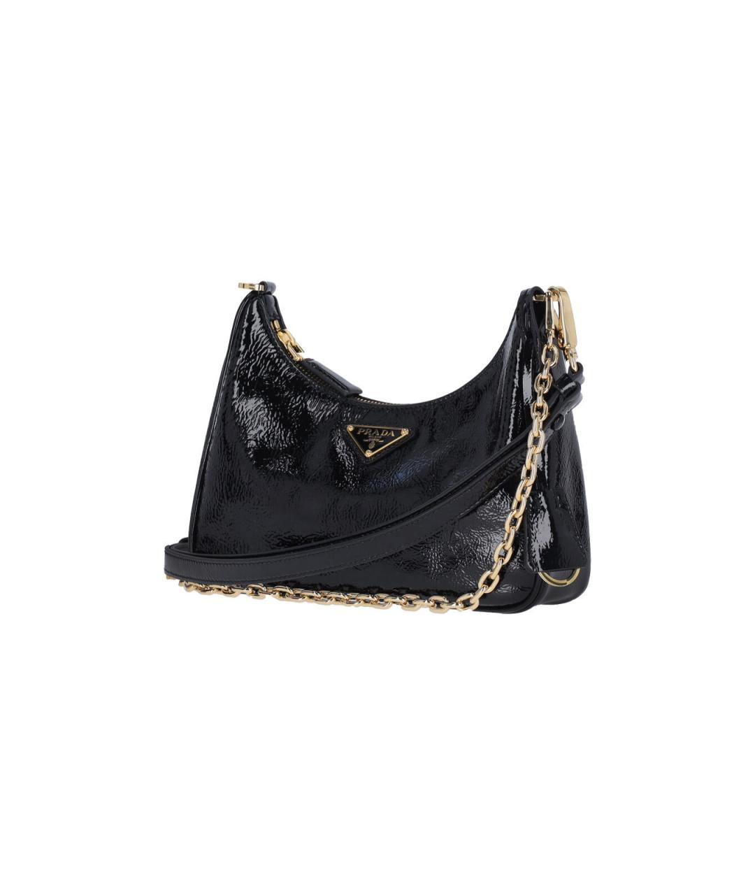 PRADA Черная кожаная сумка через плечо, фото 2