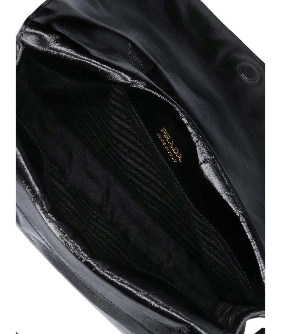 PRADA Черная кожаная сумка через плечо, фото 4
