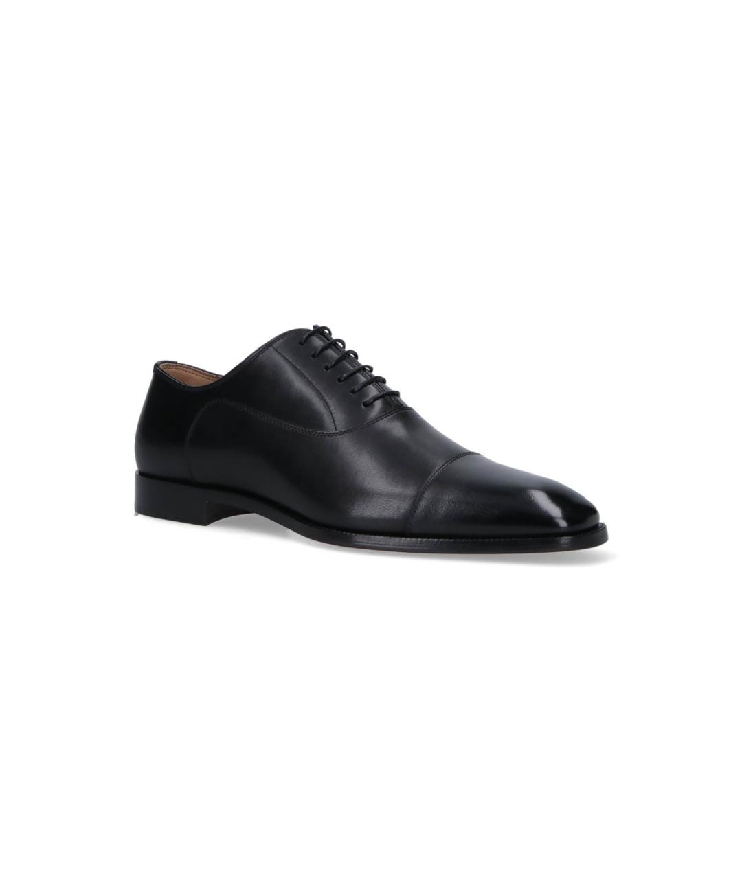 CHRISTIAN LOUBOUTIN Черные кожаные низкие ботинки, фото 2