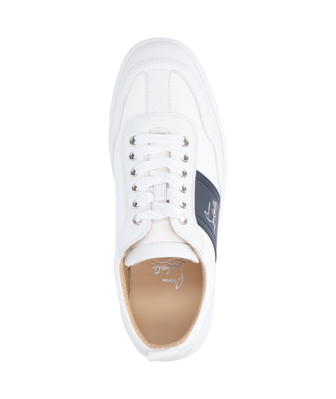 CHRISTIAN LOUBOUTIN Белые кожаные низкие кроссовки / кеды, фото 5