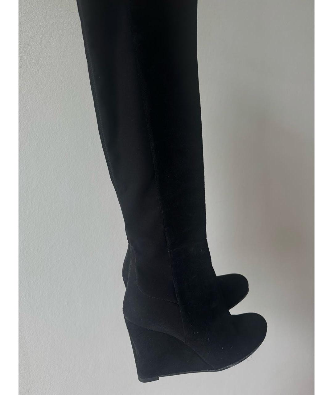STUART WEITZMAN Черные замшевые сапоги, фото 4