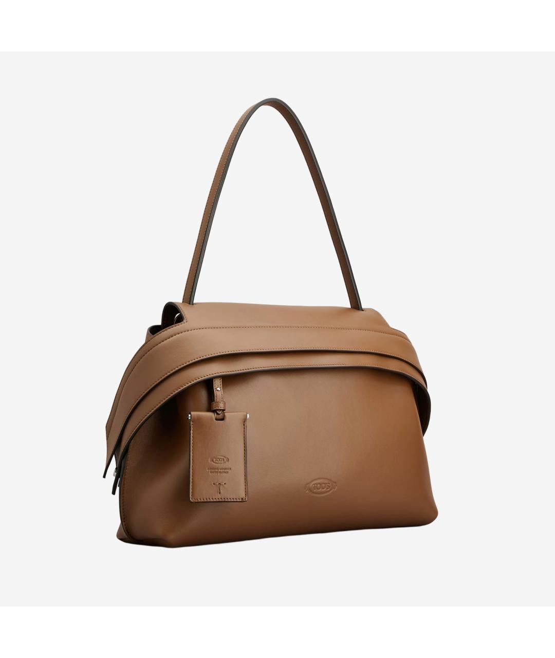TOD'S Коричневая кожаная сумка через плечо, фото 2