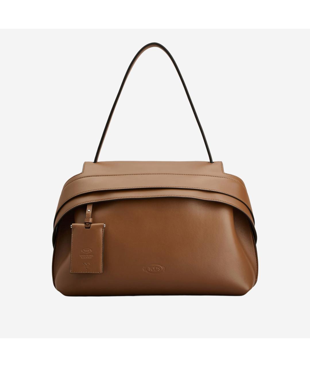 TOD'S Коричневая кожаная сумка через плечо, фото 5