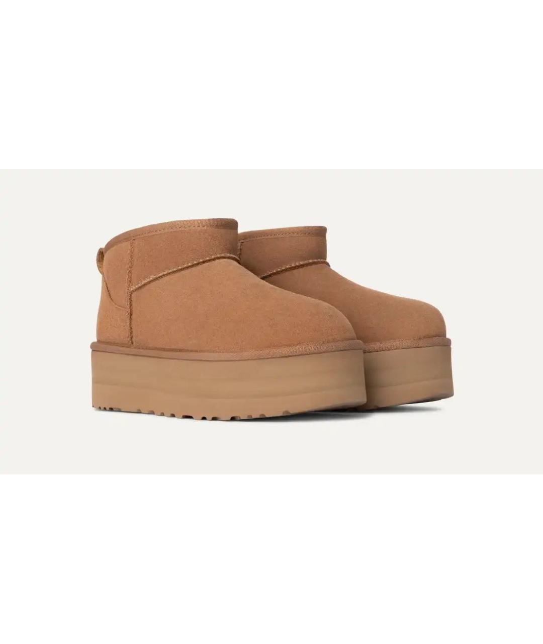 UGG AUSTRALIA Коричневые замшевые полусапоги, фото 2