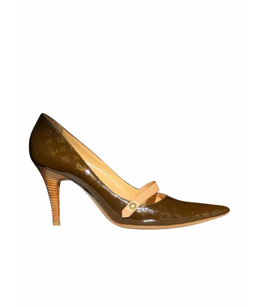 LOUIS VUITTON Коричневые кожаные туфли, фото 1