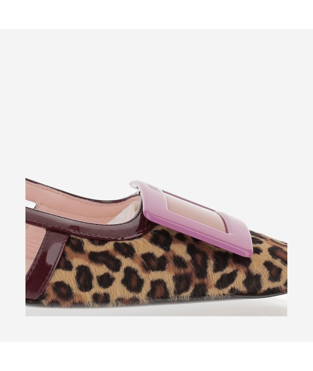 ROGER VIVIER Коричневые кожаные туфли, фото 4