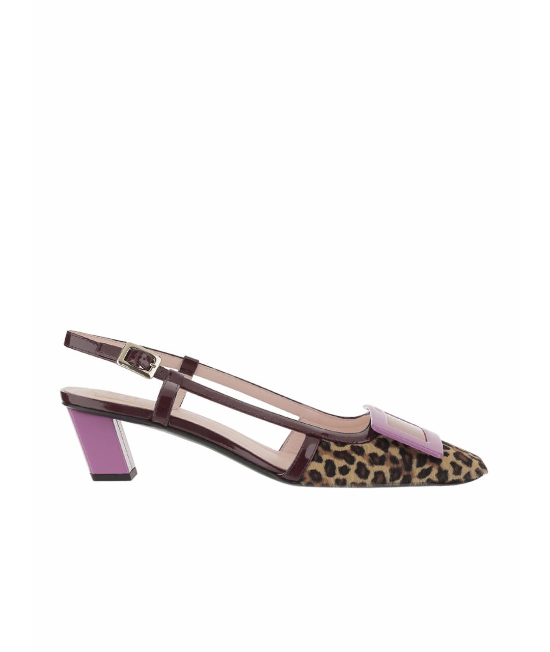 ROGER VIVIER Коричневые кожаные туфли, фото 1