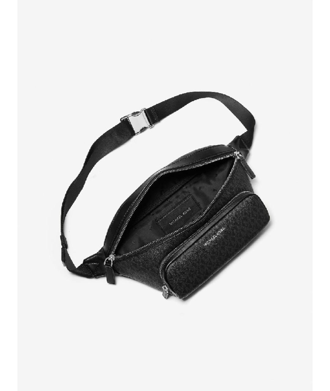 MICHAEL KORS Черная поясная сумка из искусственной кожи, фото 2