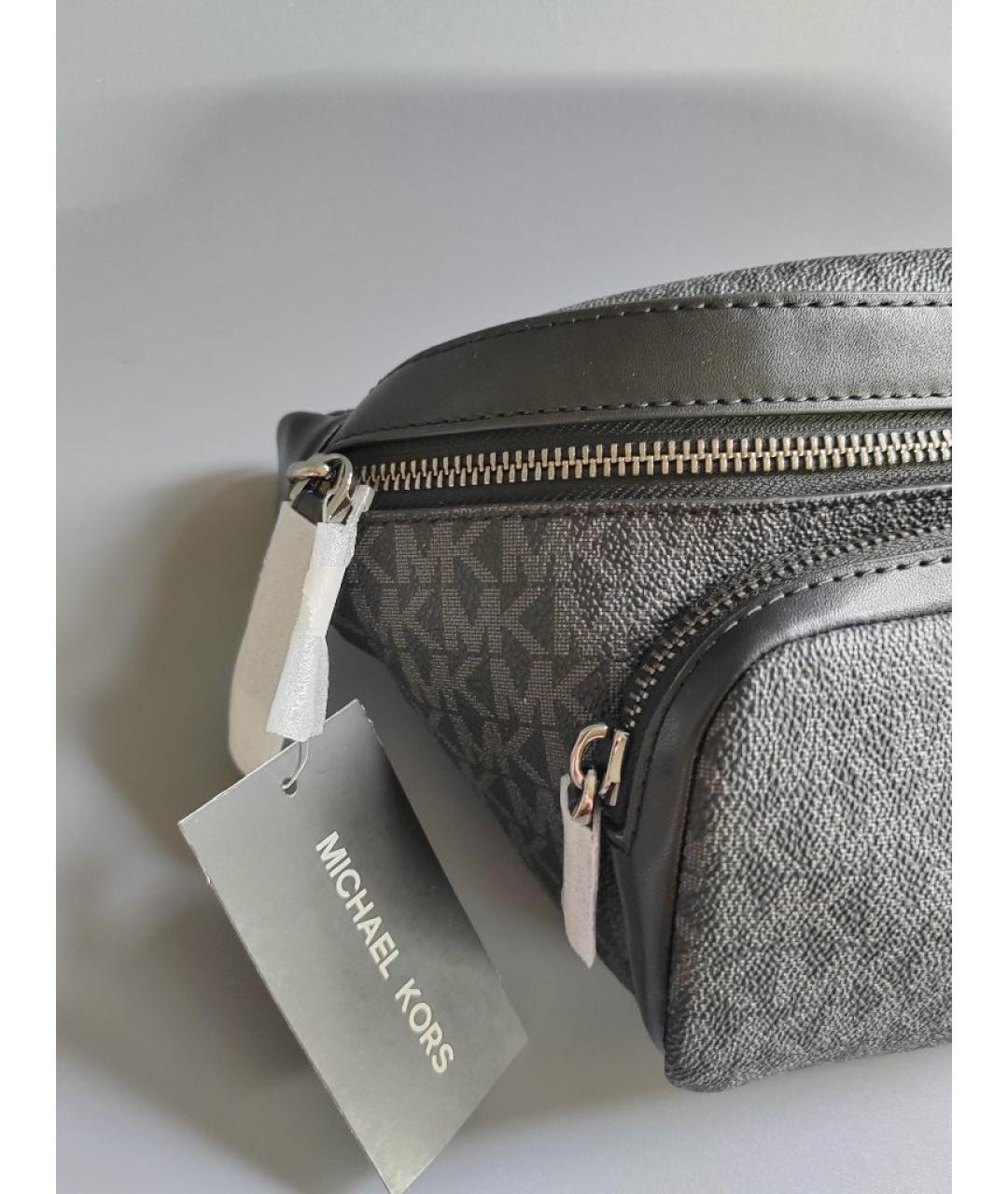 MICHAEL KORS Черная поясная сумка из искусственной кожи, фото 7