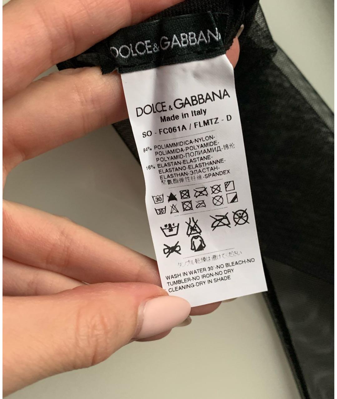 DOLCE&GABBANA Черные носки, чулки и колготы, фото 2