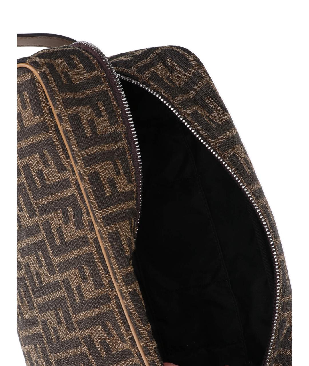 FENDI Коричневая барсетка, фото 4