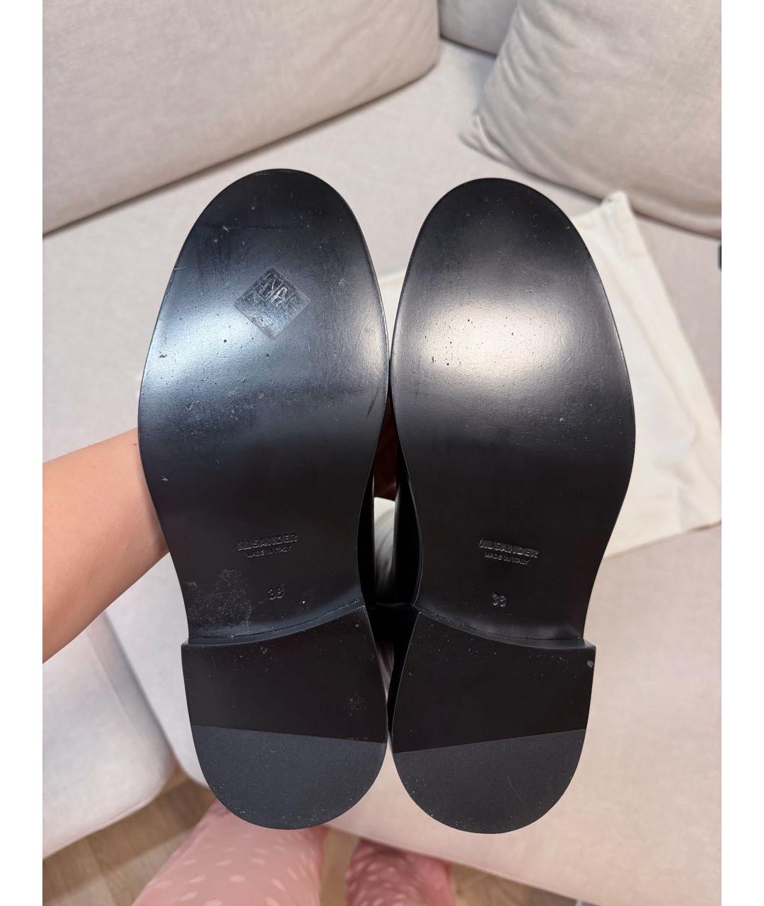 JIL SANDER Черные кожаные сапоги, фото 6