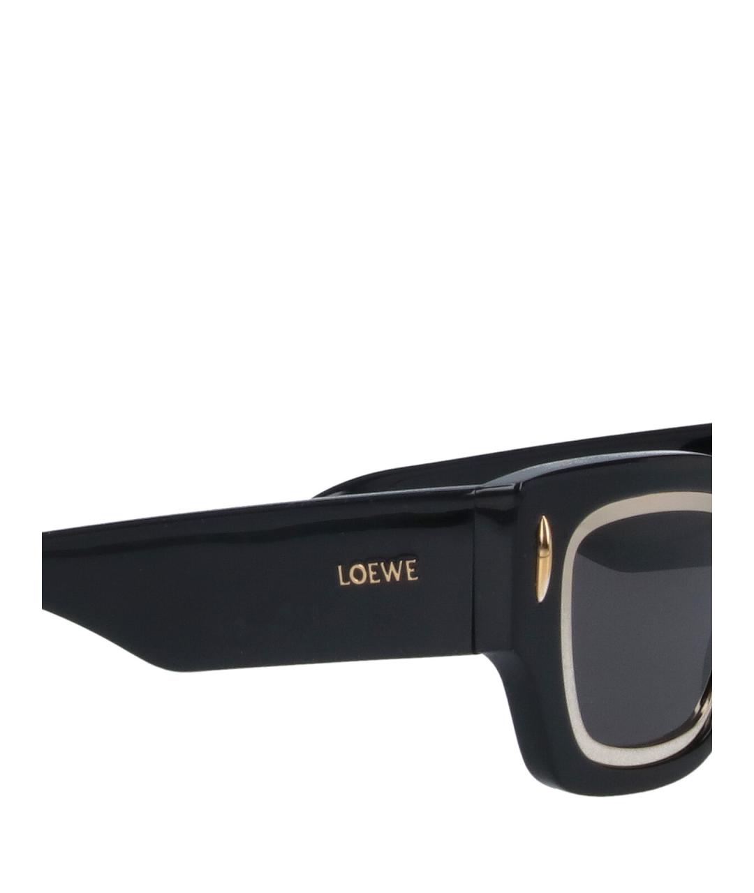 LOEWE Черные пластиковые солнцезащитные очки, фото 3