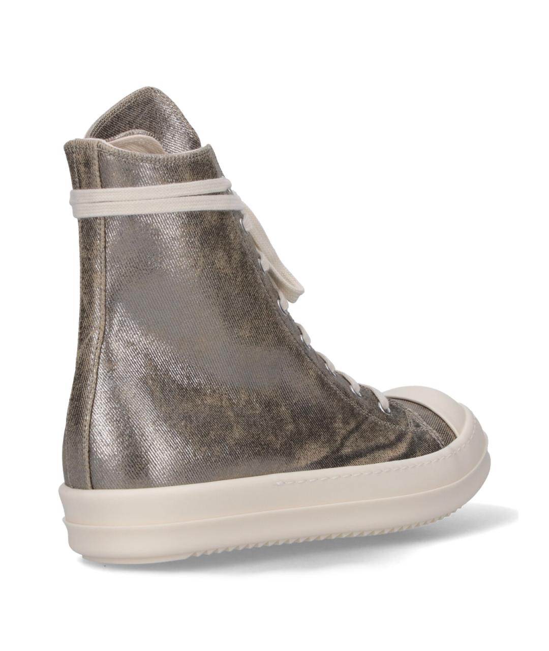 RICK OWENS DRKSHDW Серебряные высокие кроссовки / кеды, фото 4