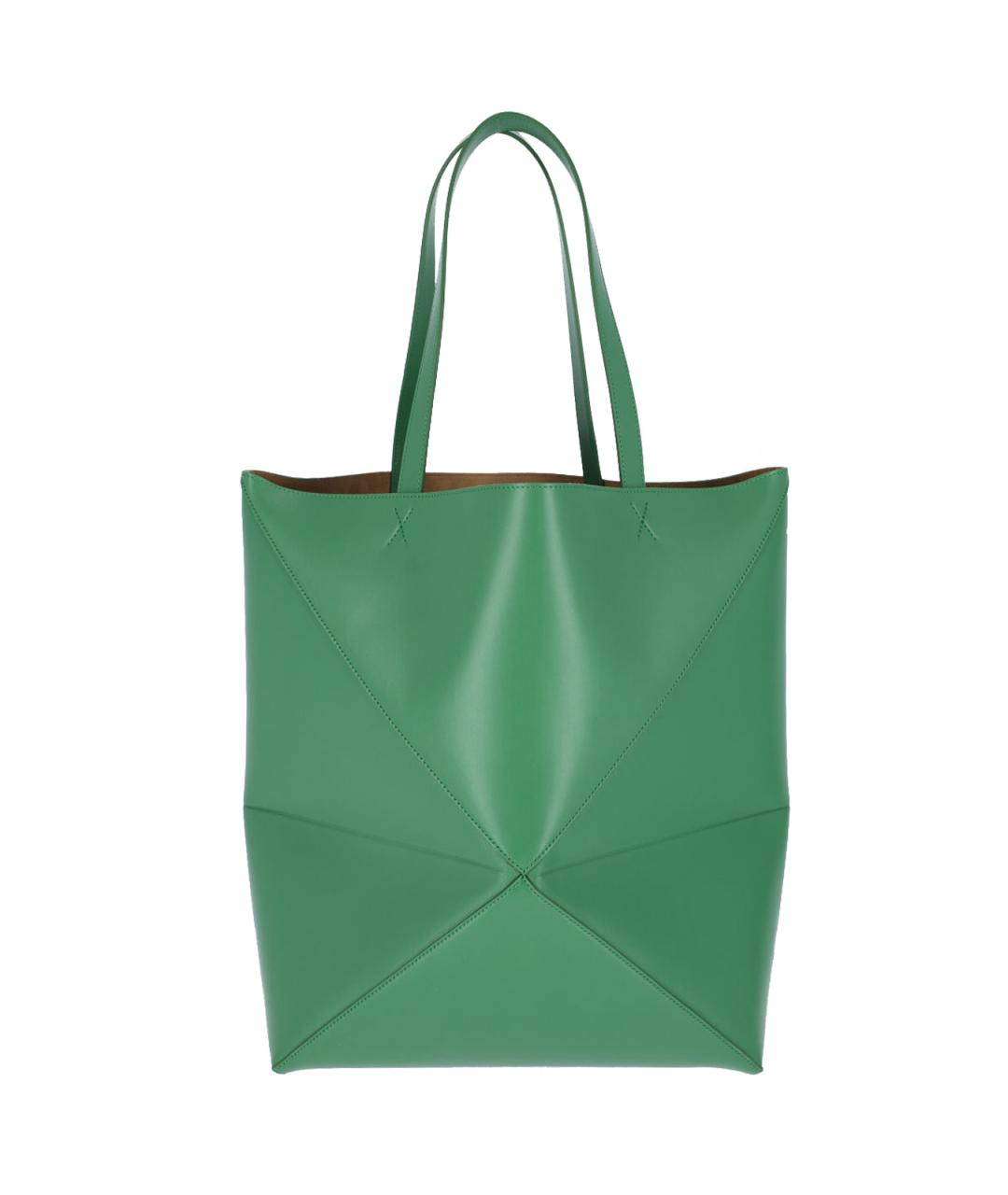 LOEWE Зеленая кожаная сумка тоут, фото 3