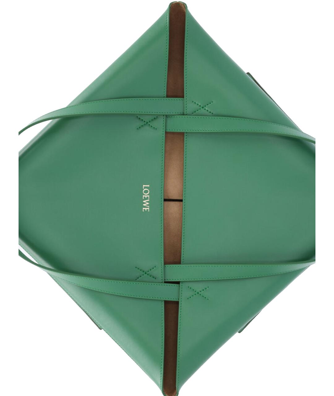 LOEWE Зеленая кожаная сумка тоут, фото 5
